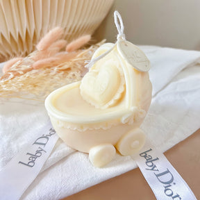 Vintage Baby Pram - Doll Stroller Scented Soy Candle | LMJ Candles