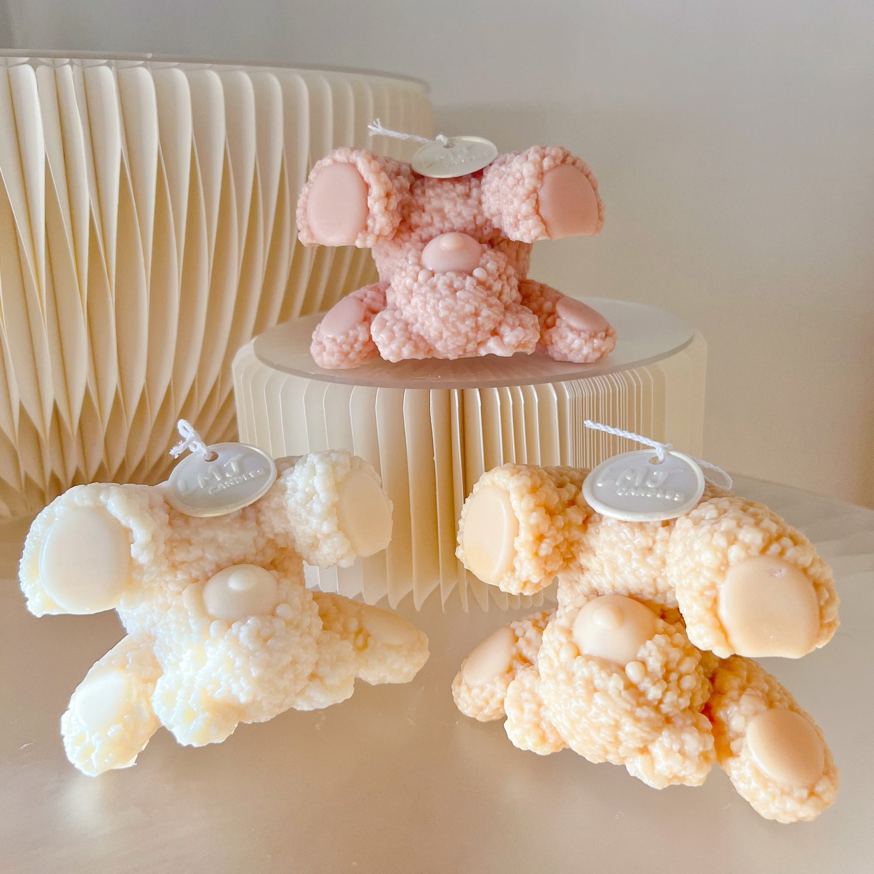 NEW SCENTS Teddy Bear Candle, Baby Bear Candles, Baby Shower