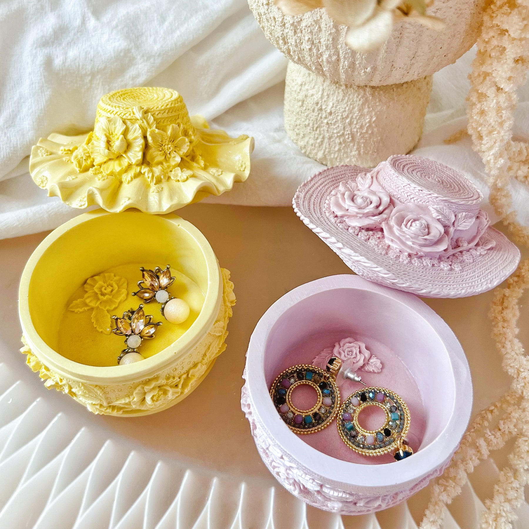 Handcrafted Hat Shaped Trinket Box | LMJ Candles