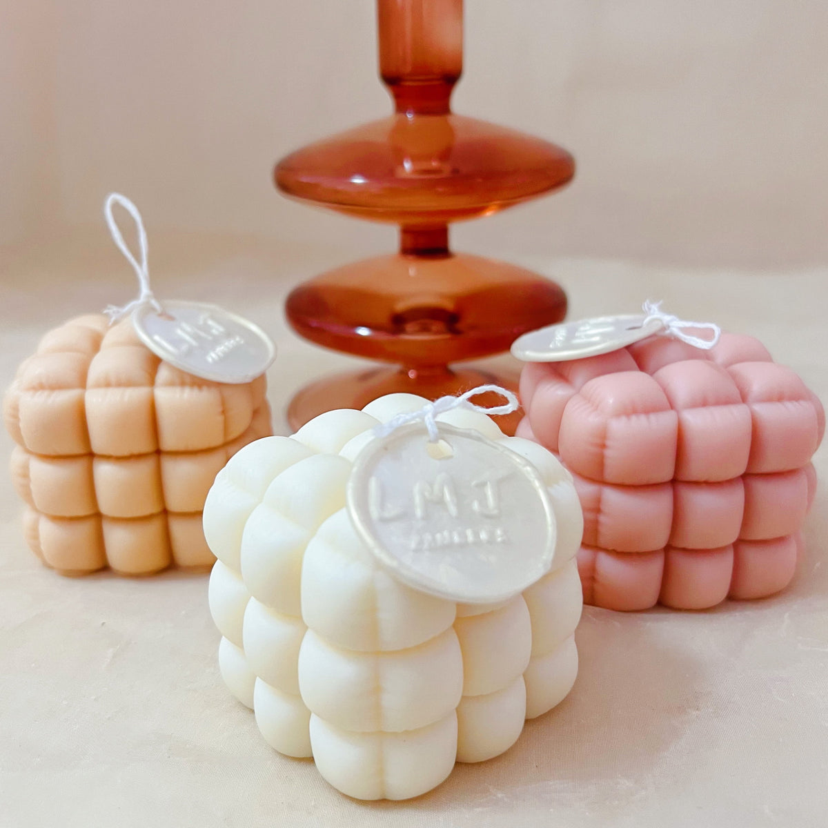 Cube Puffy Scented Soy Candle - Bubble Candle Australia | LMJ Candles
