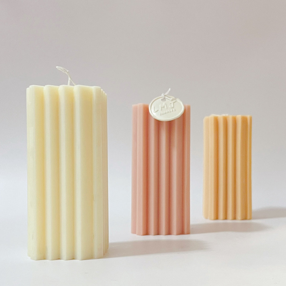 Geometric Square Pillar Candle - Minimalistic Home Décor | LMJ Candles