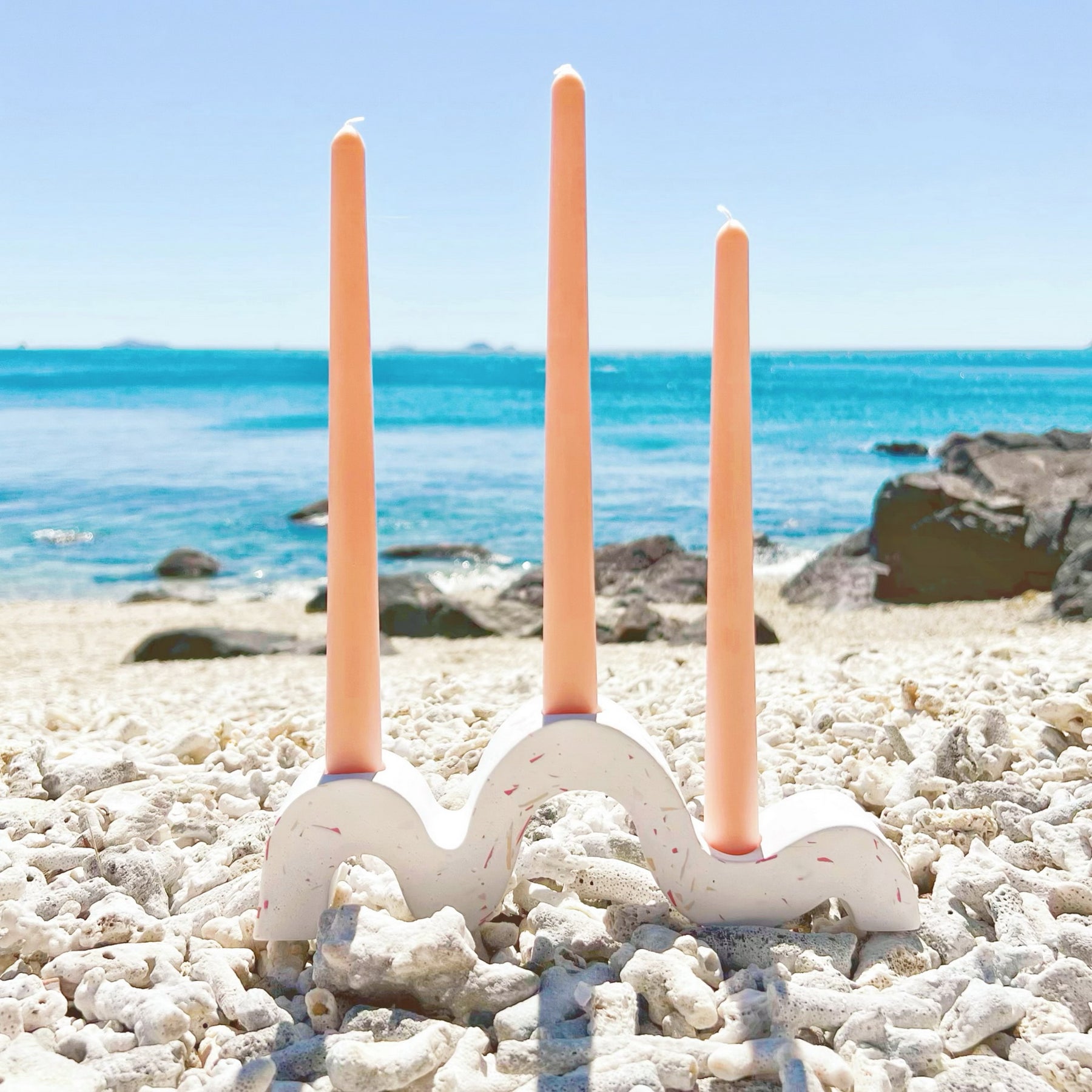 Handcrafted Wave Taper Candle Holder | LMJ Candles