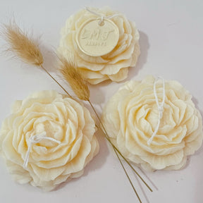 Australian Made Wedding Favours - Peony Flower Candle | LMJ Candles
