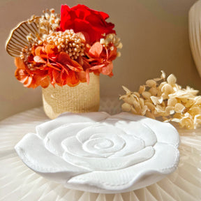 Handcrafted Rose Blossom Decorative Tray | Trinket Dish - LMJ Candles