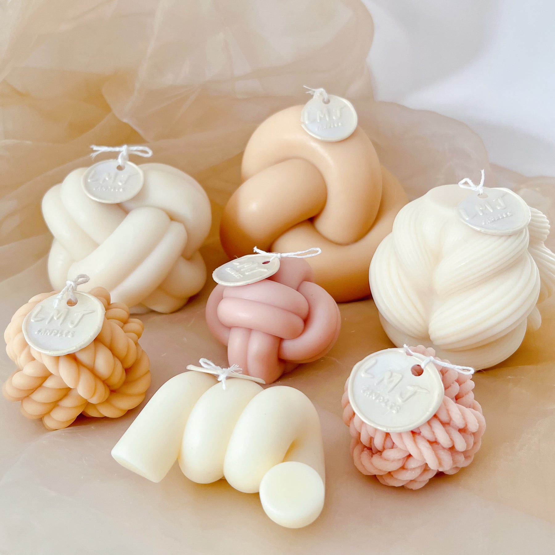 Knot Ball Scented Candle - Centerpiece Sculptural Candle | LMJ Candles